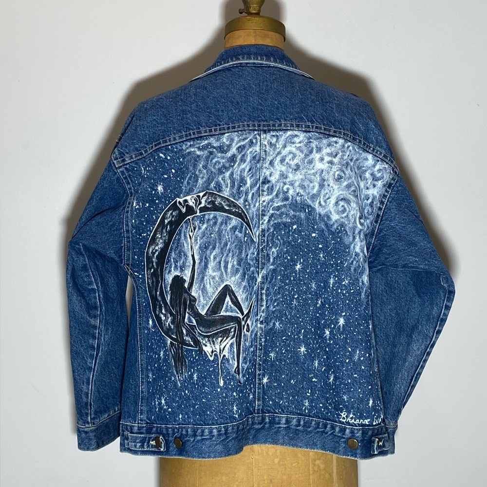 *Hand painted* vintage denim jacket